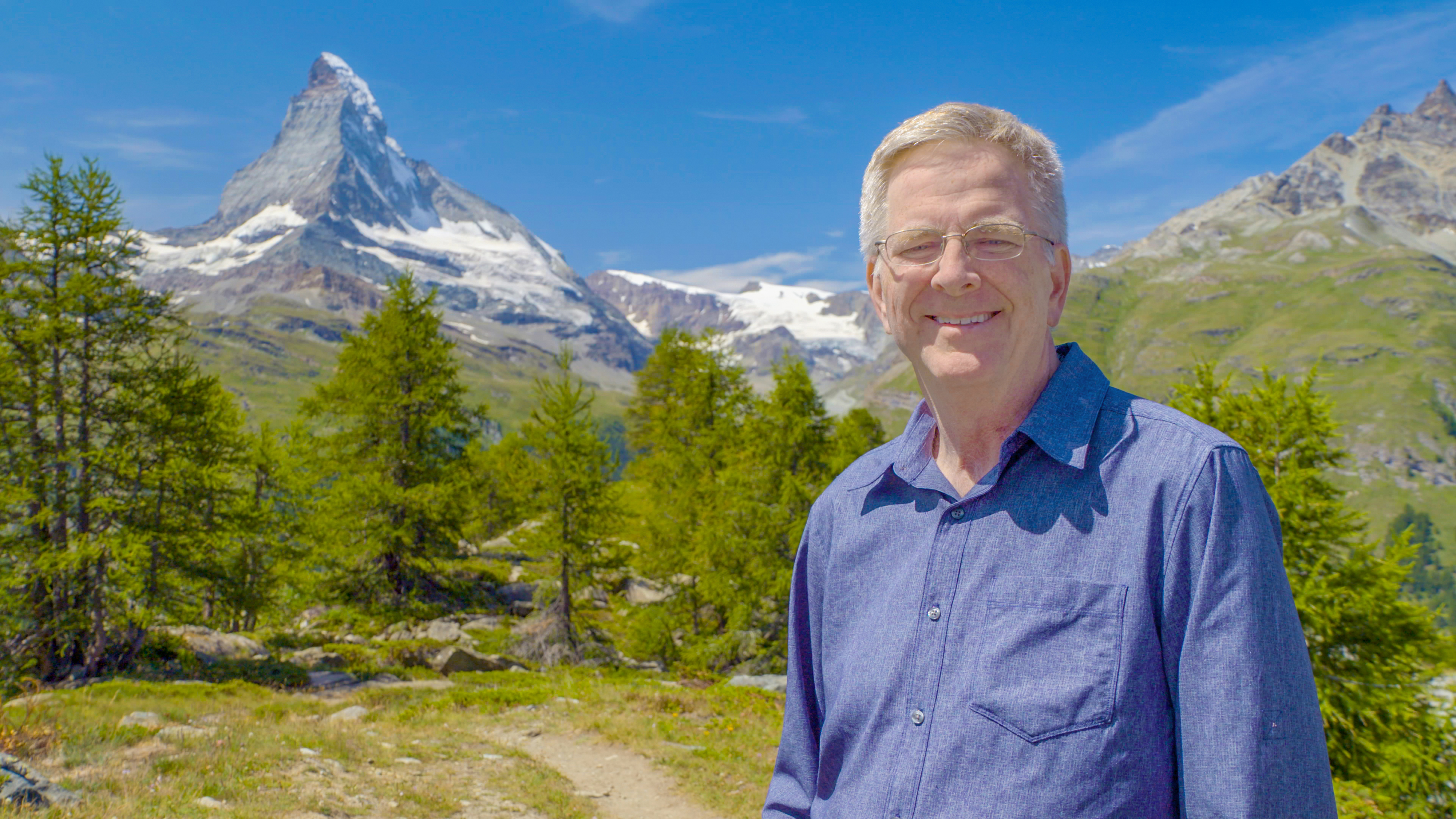 Rick with Switzerland's iconic Matterhorn.